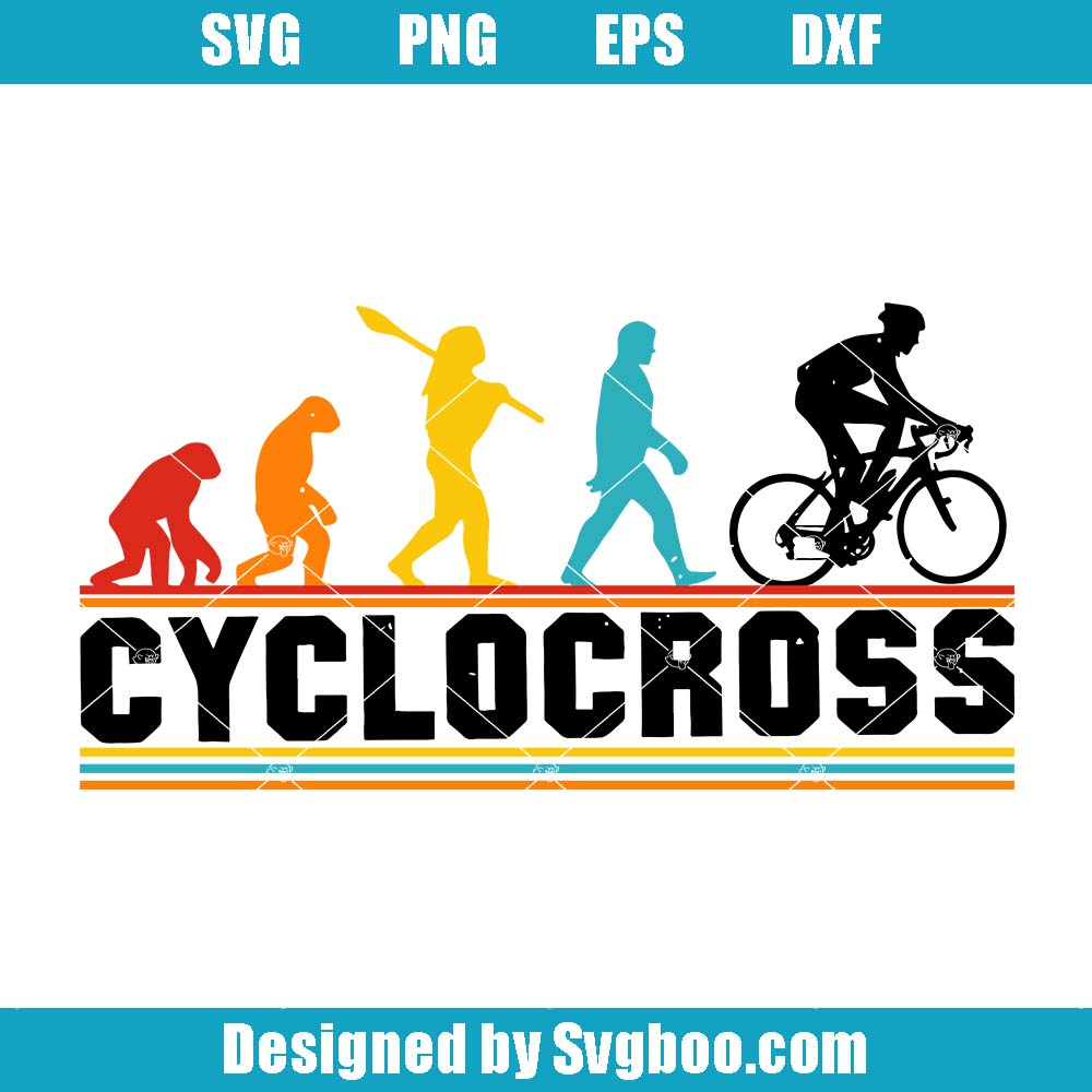 Cyclocross Evolution Svg, Cyclocross Bicycle Svg, Bicycle Lover Gift