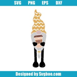 Fall Tall Gnome With Latte Svg