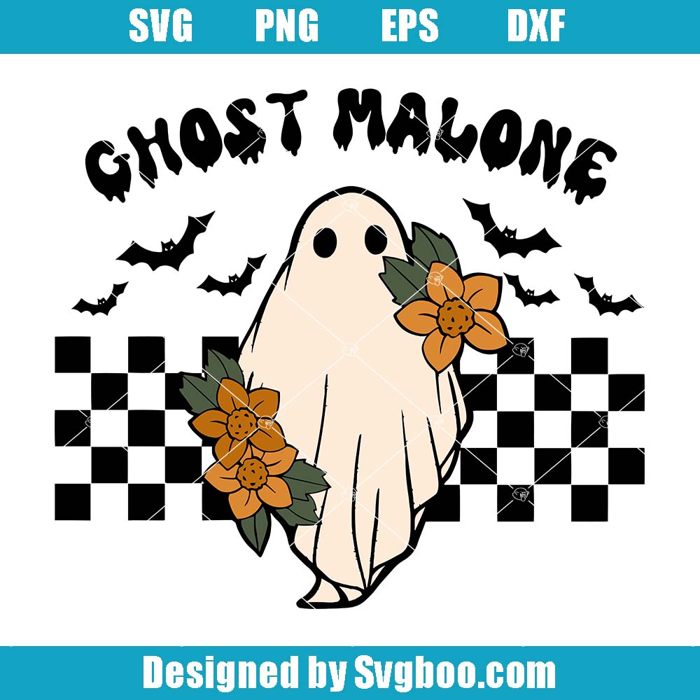 Ghost Malone Svg, 2024 Post Malone Svg, Funny Halloween Ghost Svg