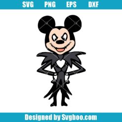 Jack Skellington Mouse And Friends Svg