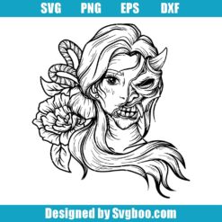 Japanese Oni Girl Svg