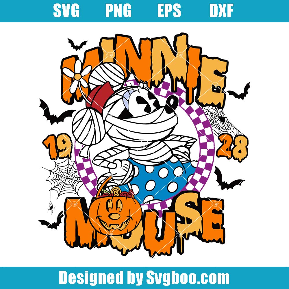 Minnie Mouse Svg, Halloween Mouse Svg, Spooky Season Svg Minnie Mouse Svg
