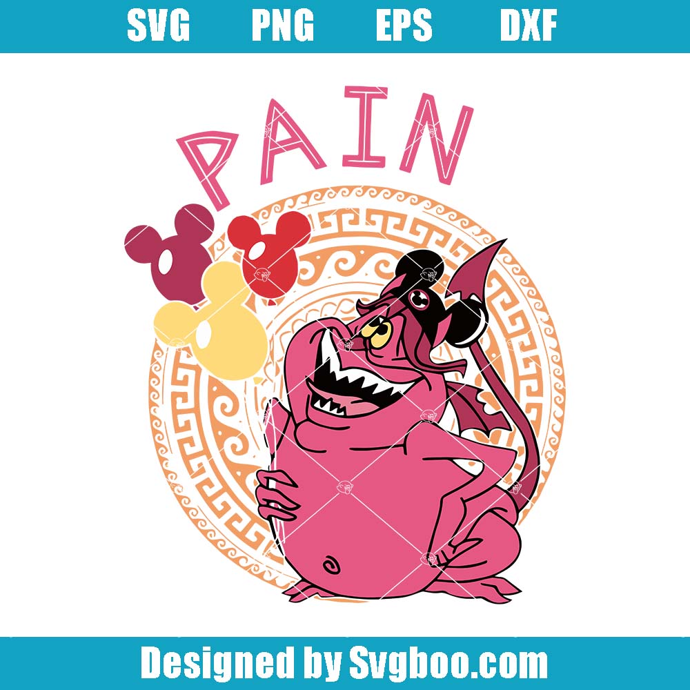 Pain And Panic Mickey Balloon Svg, Hercules Disney Couple Matching Svg
