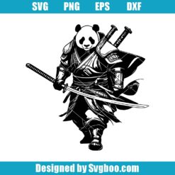 Panda Samurai Svg