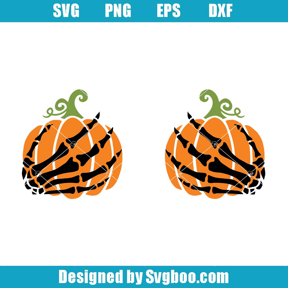 Pumpkin Skeleton Hands Svg, Skeleton Hands Svg, Funny Halloween Svg