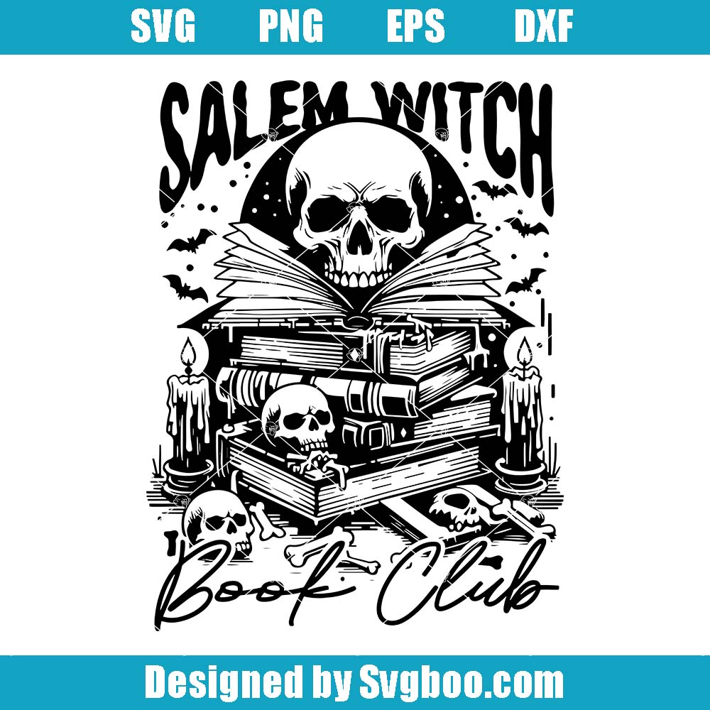 Salem Witch Book Club Svg, Witches Reader Svg, Halloween Bookish Svg