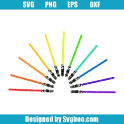 Star Wars Rainbow Lightsabers Svg