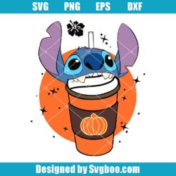 Stitch Halloween Pumpkin Spice Latte Svg
