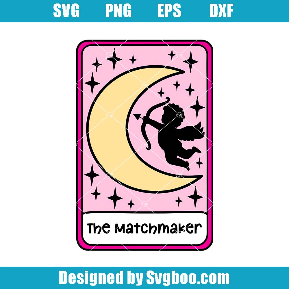 The Matchmaker Tarot Card Svg, Valentines Day Svg, Libbey Glass Svg