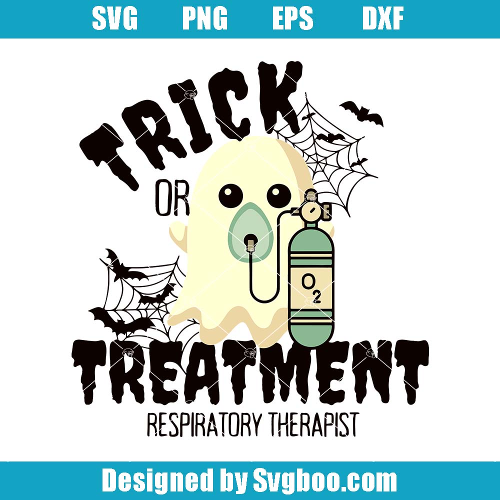 Trick Or Treatment Svg, RT Halloween Svg, Respiratory Therapy Svg Trick Or Treatment Svg