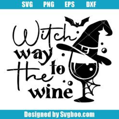 Witch Way To The Wine Svg