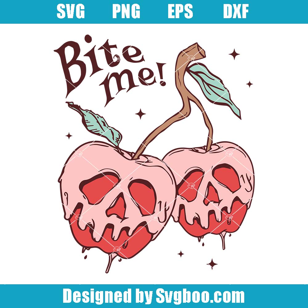 Bite Me Svg, Poison Apple Svg, Snow White And Evil Queen Svg