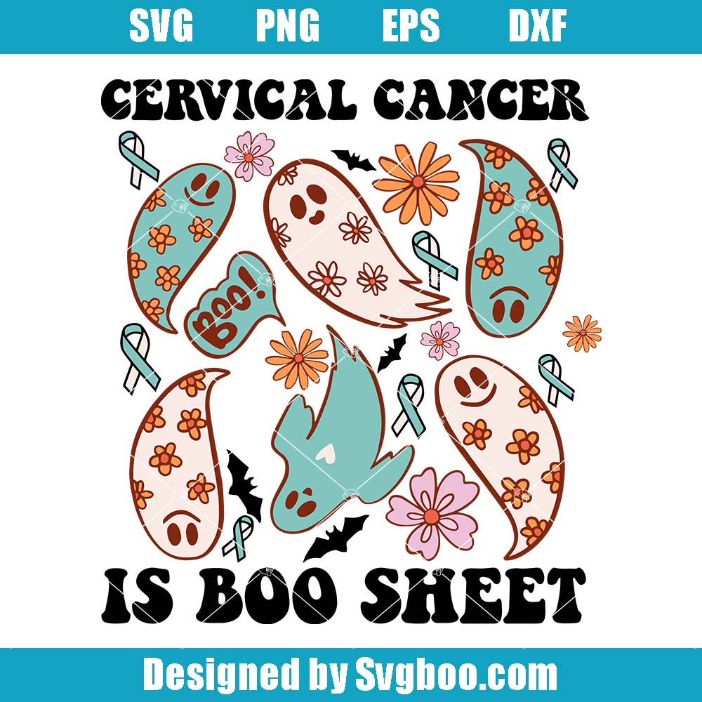 Cervical Cancer Awareness Svg, Cervical Cancer Halloween Svg
