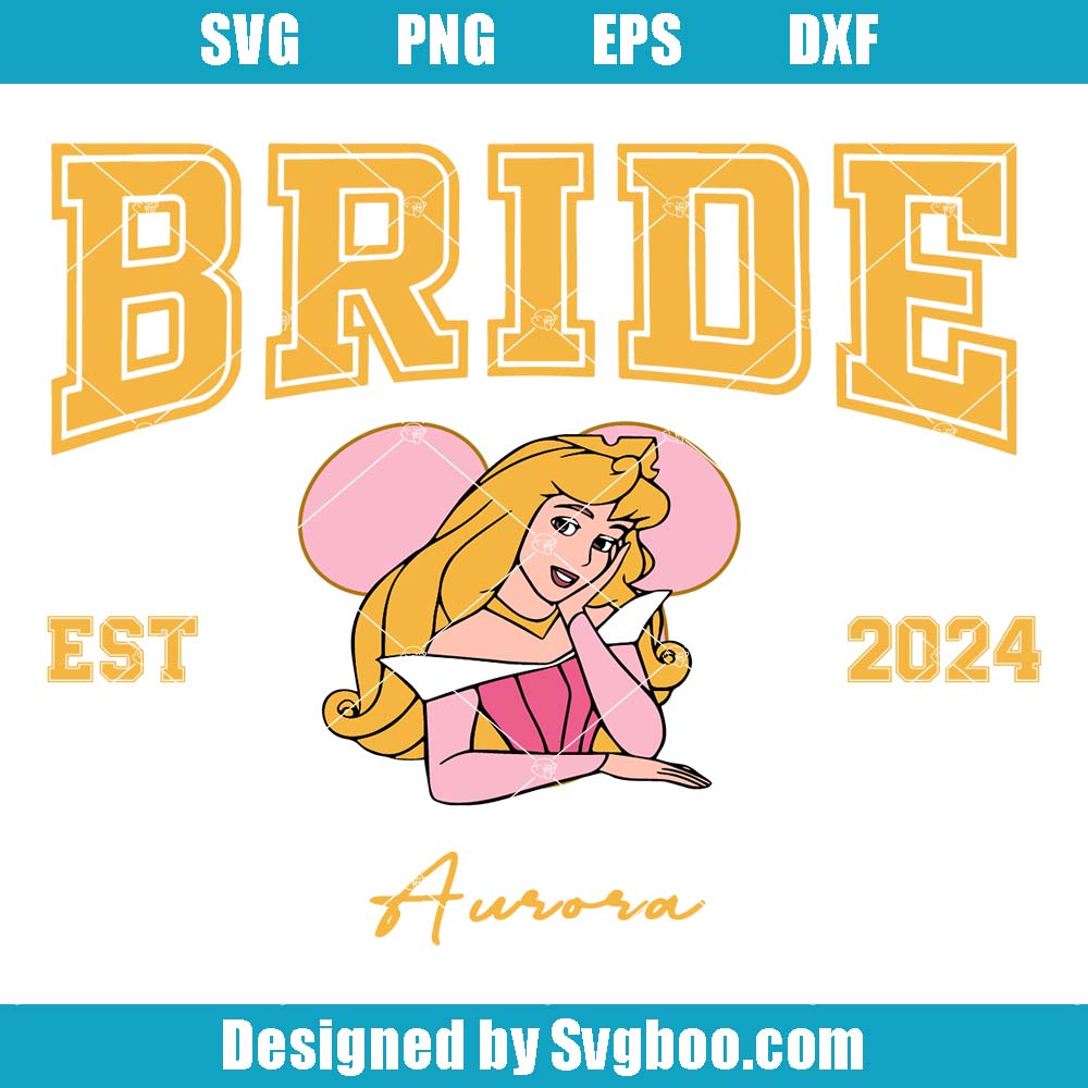Disney Bride Svg, Princess Aurora Bride Svg, Disney Couple Svg