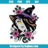 Floral Witch Girl Halloween Svg