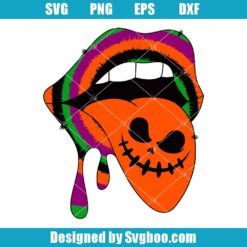 Halloween Tie Dye Tongue Svg