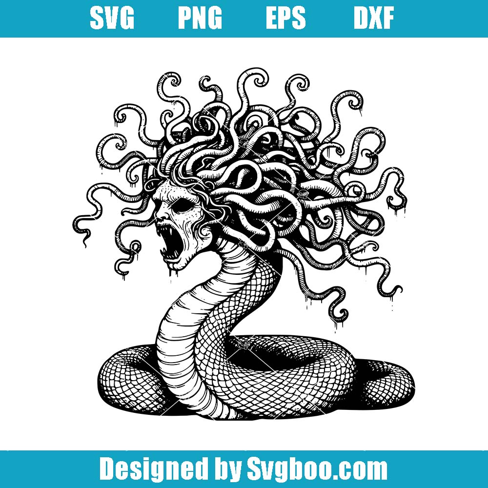 Medusa_002 Svg, Fictional Character Svg, Horror Animals Svg