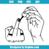 Middle Finger Nail Polish Svg