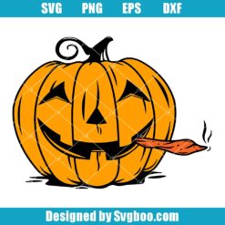 Smoking Pumpkin Svg
