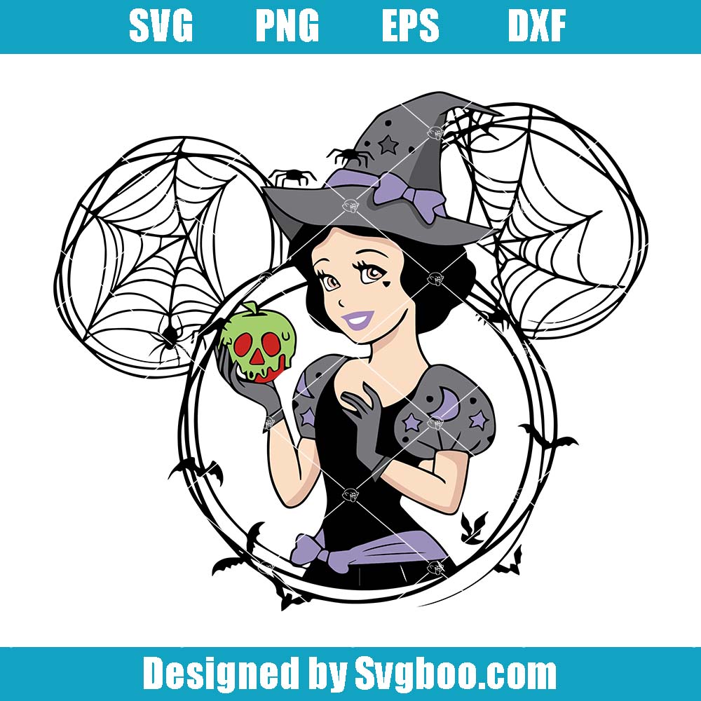 Snow White Halloween Svg, Horror Halloween Princess Svg Snow White Halloween Sv