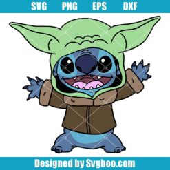 Stitch And Grogu Svg