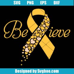 Believe Orange Svg