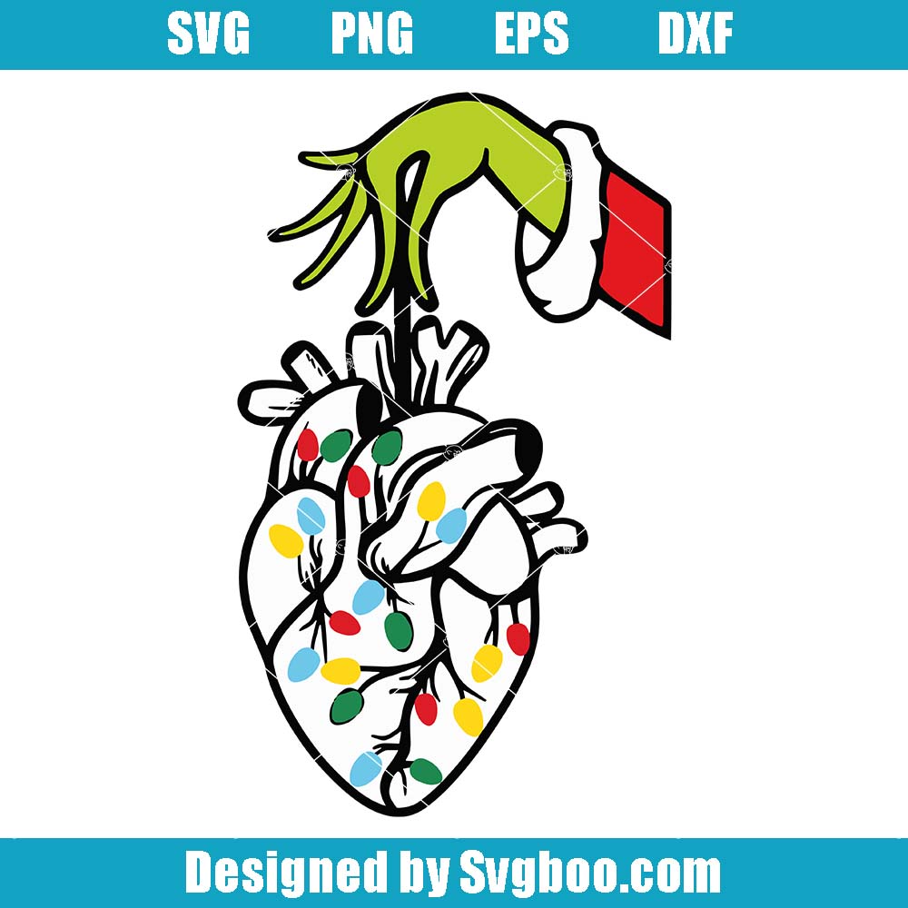 Christmas Cardiac Svg, Heart Anatomy Svg, Cardiology Heart Warrior Svg Christmas Cardiac Svg