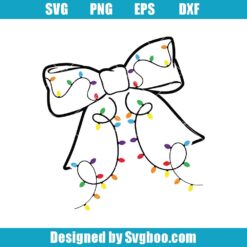 Christmas Light Bow Svg