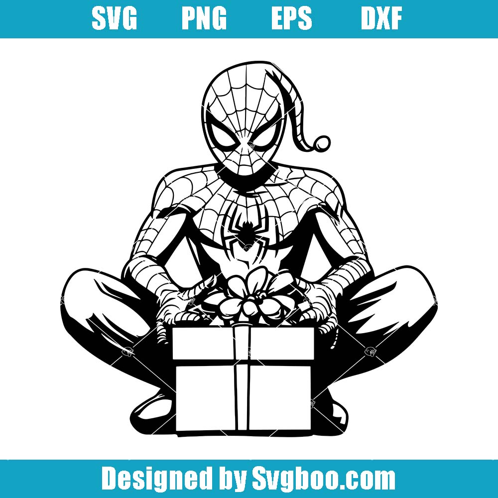 Christmas Spiderman Svg, Special Spiderman Svg, Festive Superhero Svg Christmas Spiderman Svg