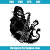 Dark Musical Vibes Grim Reaper Playing Saxophone Svg