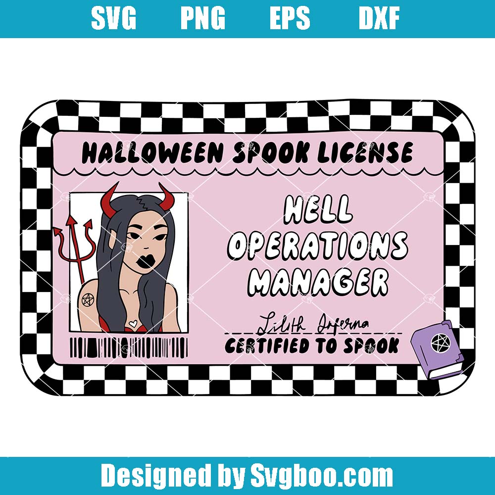 Devil Halloween Spook License Svg, Certified To Spook Svg