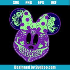 Disney Minnie Sugar Skull Haunted Mansion Svg