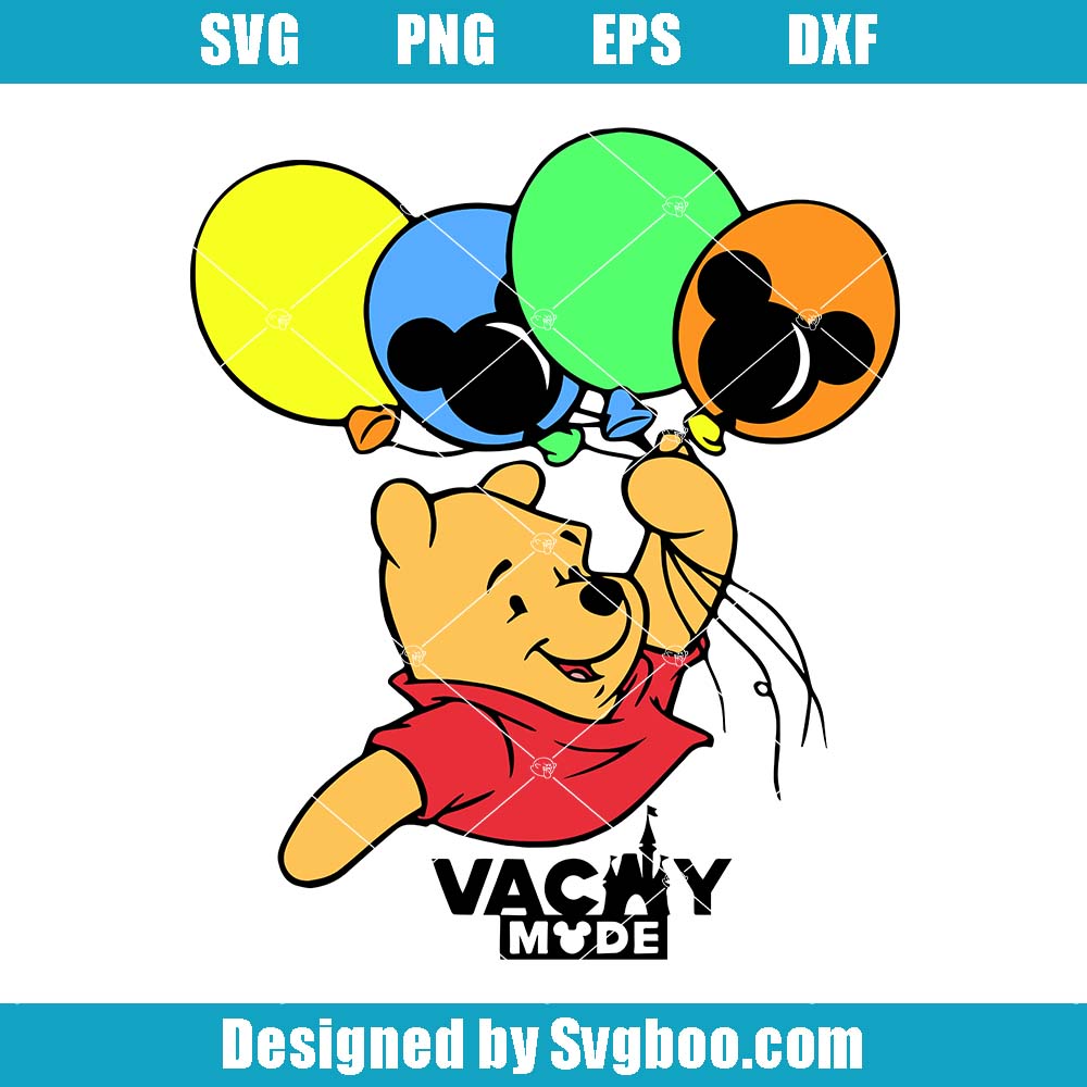 Disney Winnie The Pooh Balloon Svg, Pooh Bear Svg, Disneyland Trip Svg Disney Winnie The Pooh Balloon Svg