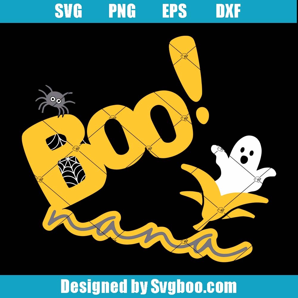 Funny Ghost Banana Pun Svg, Boo-nana Svg, Lazy Halloween Svg Funny Ghost Banana Pun Svg
