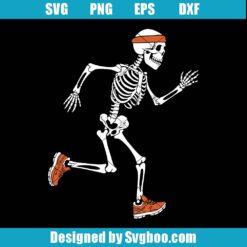Funny Halloween Running Skeleton Svg