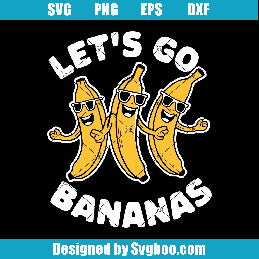 Let's Go Bananas Baseball Svg, Banana Playing Baseball Svg Let's Go Bananas Baseball Svg