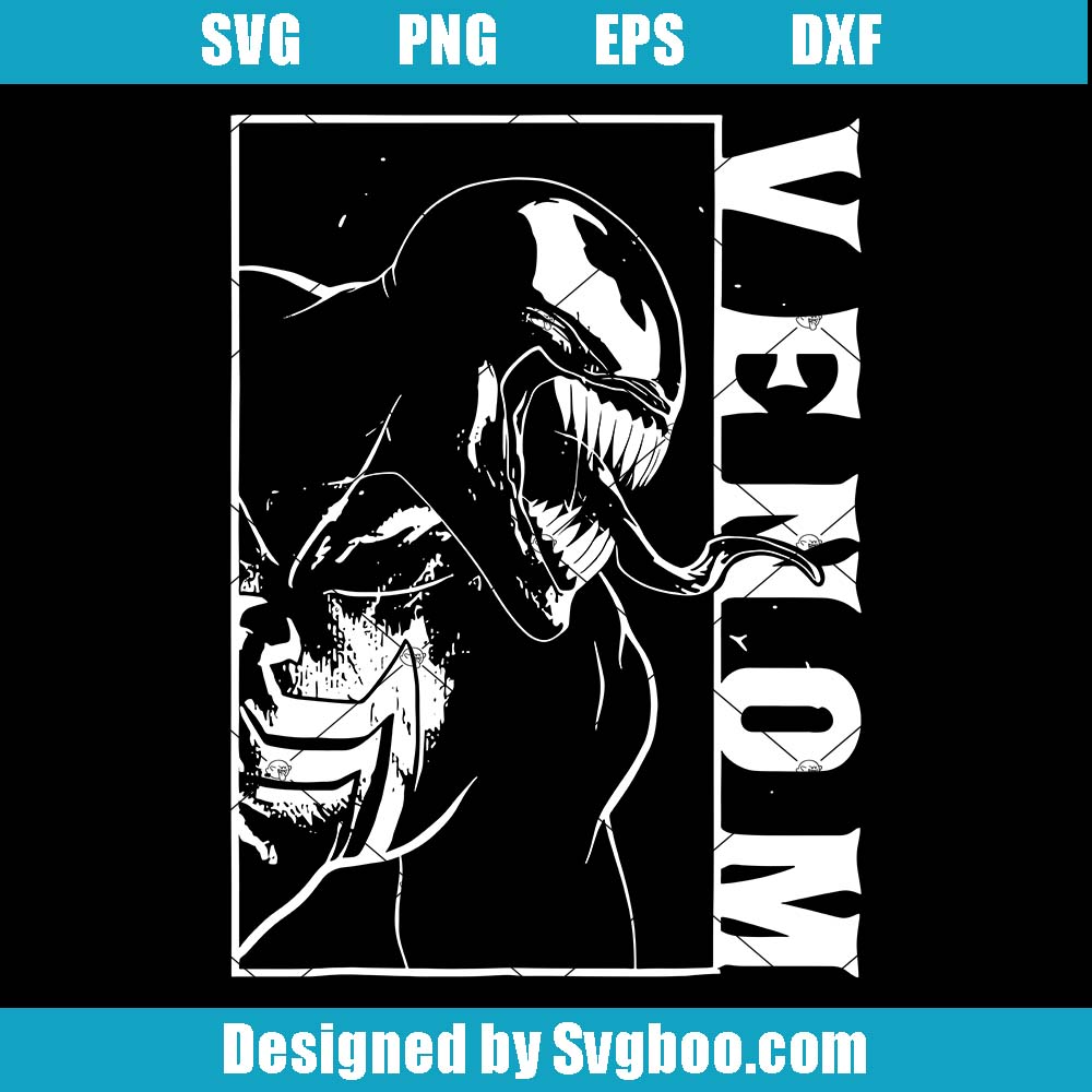 Marvel Venom Side View Tongue Out Svg, MCU Fans Svg, Marvel Fan Gifts Marvel Venom Side View Tongue Out Svg