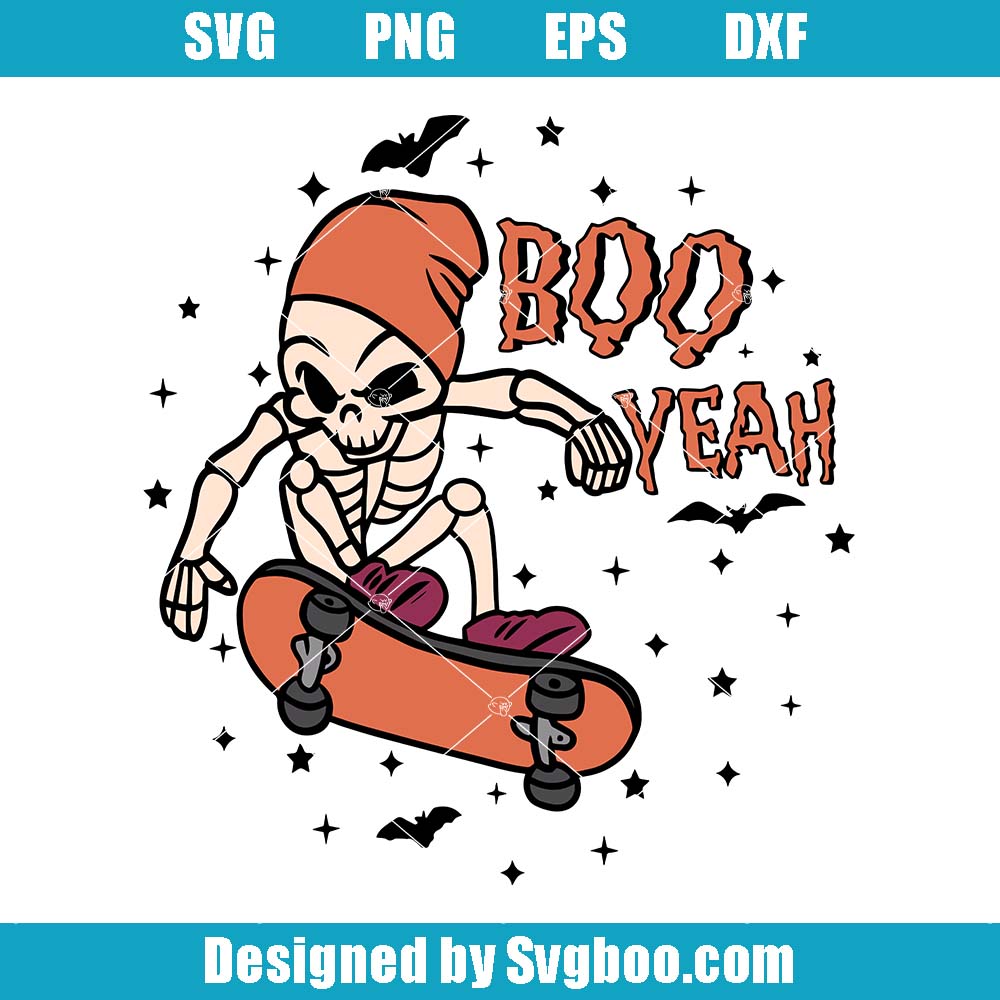 Skeleton Skateboard Svg, Spooky Vibes Svg, Halloween Skeleton Svg Skeleton Skateboard Svg