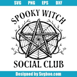 Spooky Witch Social Club Svg