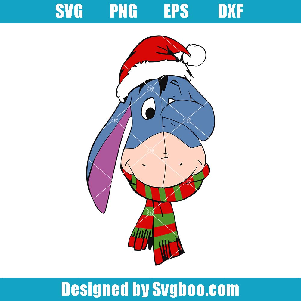 Winnie The Pooh Friends Christmas Svg, Eeyore Christmas Svg Winnie The Pooh Friends Christmas Svg