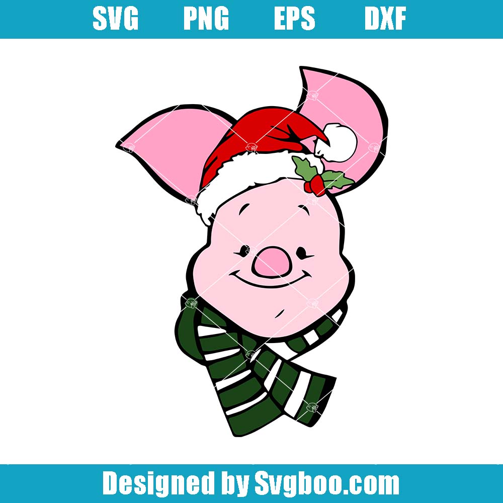 Winnie The Pooh Friends Christmas Svg, Piglet Christmas Svg Winnie The Pooh Friends Christmas Svg