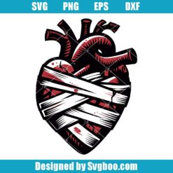 Bandaged Anatomical Heart Svg