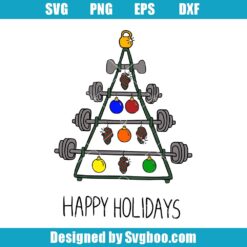 Barbell Christmas Tree Svg