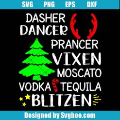 Dasher Dancer Prancer Vixen Svg