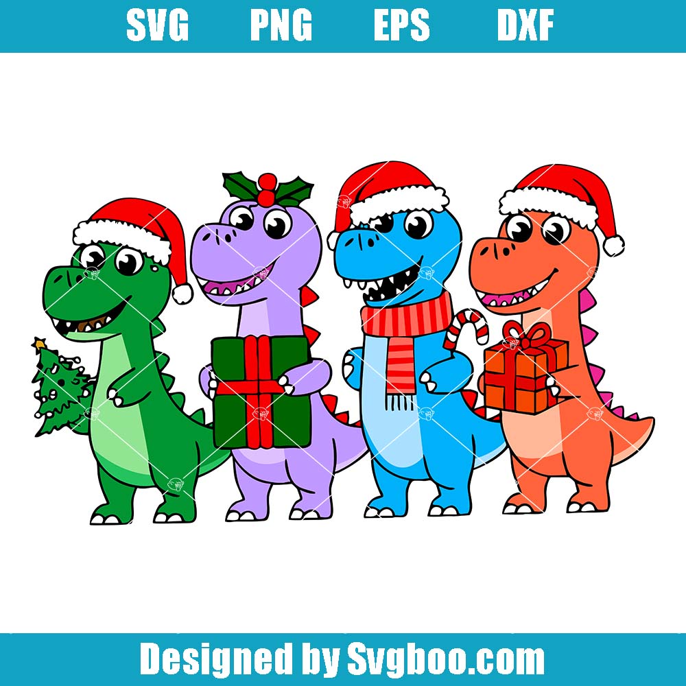 Dinosaurs Christmas Svg, Kids Christmas Svg, Dinosaur Holiday Svg Dinosaurs Christmas Svg