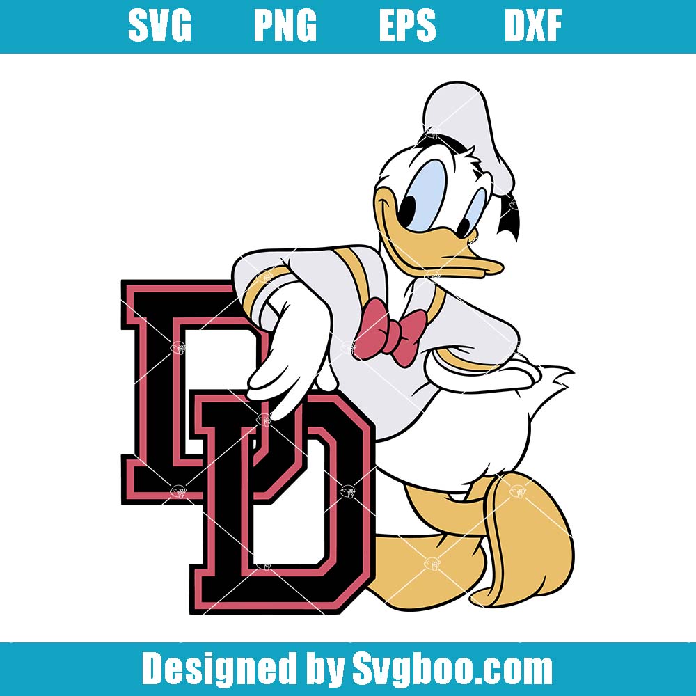 Disney Mickey And Friends Svg, Donald Duck Varsity Portrait Svg