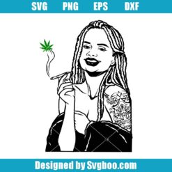 Dress Lady Smoking Svg