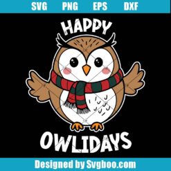 Happy Owlidays Svg
