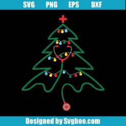 Medical Christmas Tree Svg
