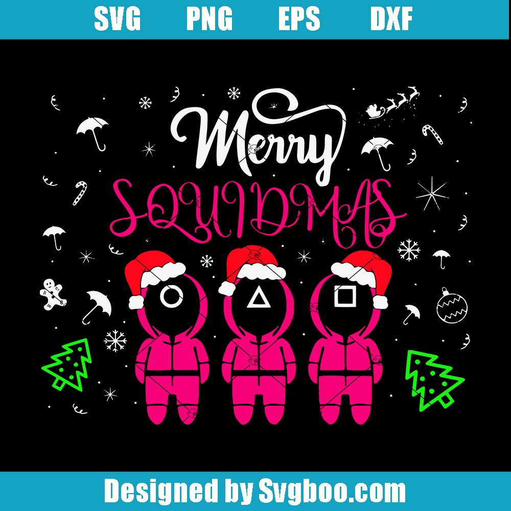 Merry Squidmas Christmas Svg, Funny Christmas Astronaut Svg